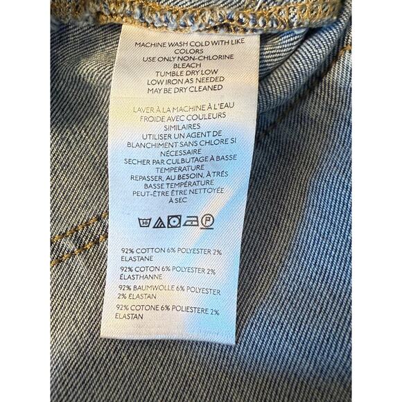 We The Free by Free People Flare Jeans Women’s 33 Blue Raw Hem Y2K 90s Style - Picture 4 of 9